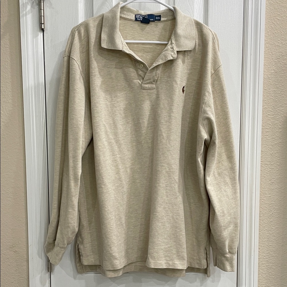 Polo Ralph Lauren Beige Long Sleeve Polo - Men’s XXL